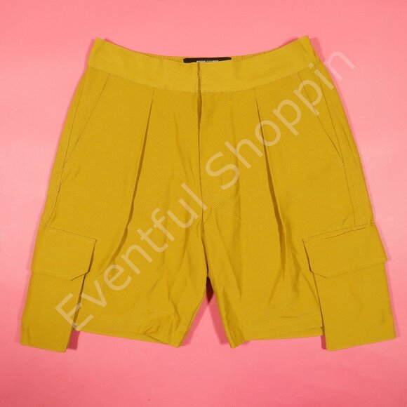 Reese Cooper Shorts Mens S Yellow Cargo Pleated Fever Dream Mustard - Picture 2 of 5